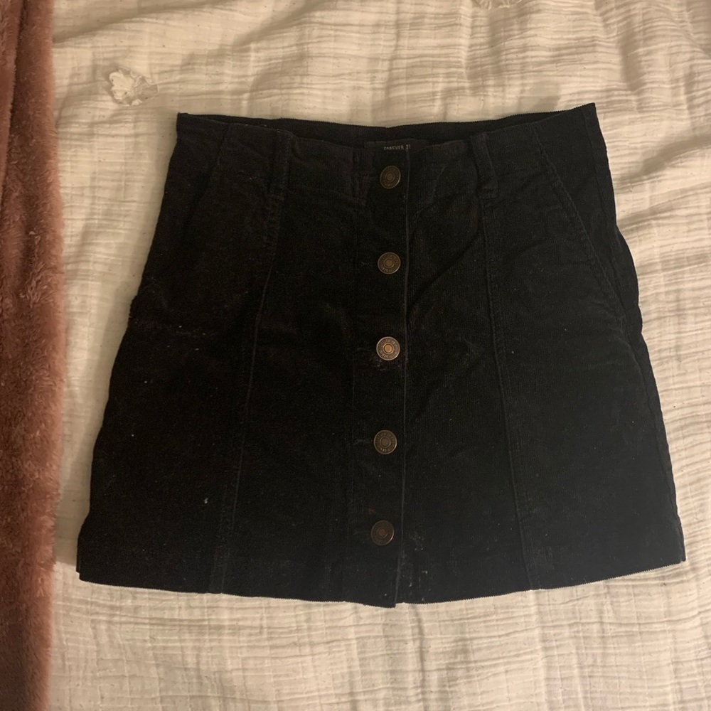 Black Corduroy Skirt